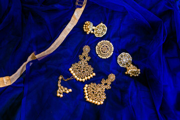 Indian bride's wedding jewellery close up