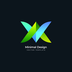 Investment minimal logo template. Vector illustration	
