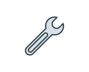 Wrench flat icon. Single high quality outline symbol for web design or mobile app.  House thin line signs for design logo, visit card, etc. Outline pictogram EPS10