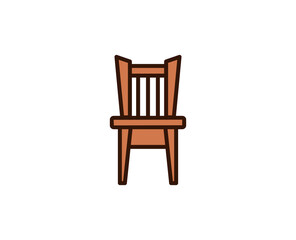 Fototapeta premium Chair line icon. Vector symbol in trendy flat style on white background. Office sing for design.