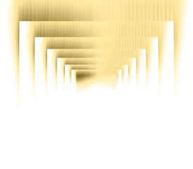 Abstract concentric golden block shape background image.