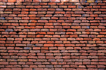 Background of old vintage brick wall, Red brick wall, Texture