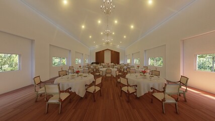結婚式教会　三角屋根