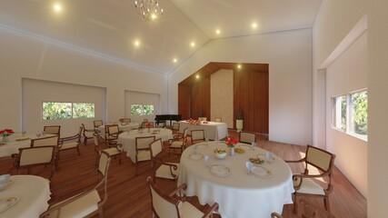 結婚式教会　三角屋根