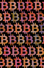 Abstract bitcoin pattern background image.