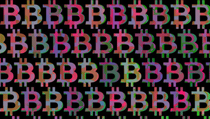 Abstract bitcoin pattern background image.