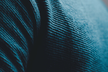 Fototapeta na wymiar vintage cotton blue fabric texture background high resolution close-up images blue background concept 