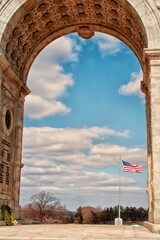 Stone Arch with Flag