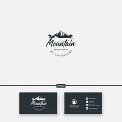 landscape mountain natural outdoor classic logo
