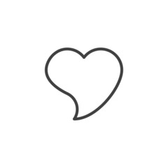 Heart Love line icon