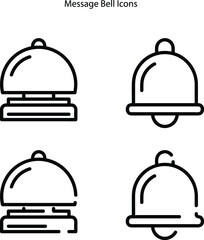 bell icons isolated on white background. bell icon thin line outline linear bell symbol for logo, web, app, UI. message bell icon simple sign.