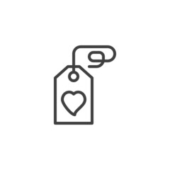 Love price tag line icon
