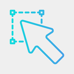 Selection icon vector illustration in gradient style, use for website mobile app presentation