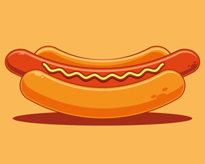 hot dog with mustard