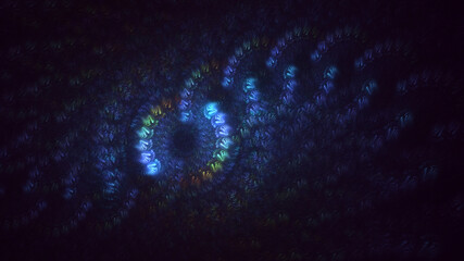 3D rendering abstract round light background