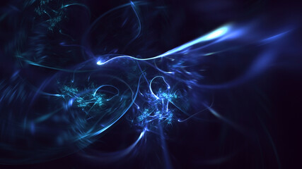 3D rendering abstract colorful fractal light background