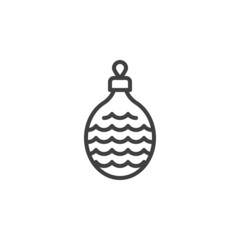 Xmas bauble line icon