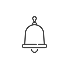 Christmas bell line icon