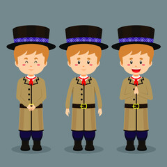 Lithuanians Character with Various Expression