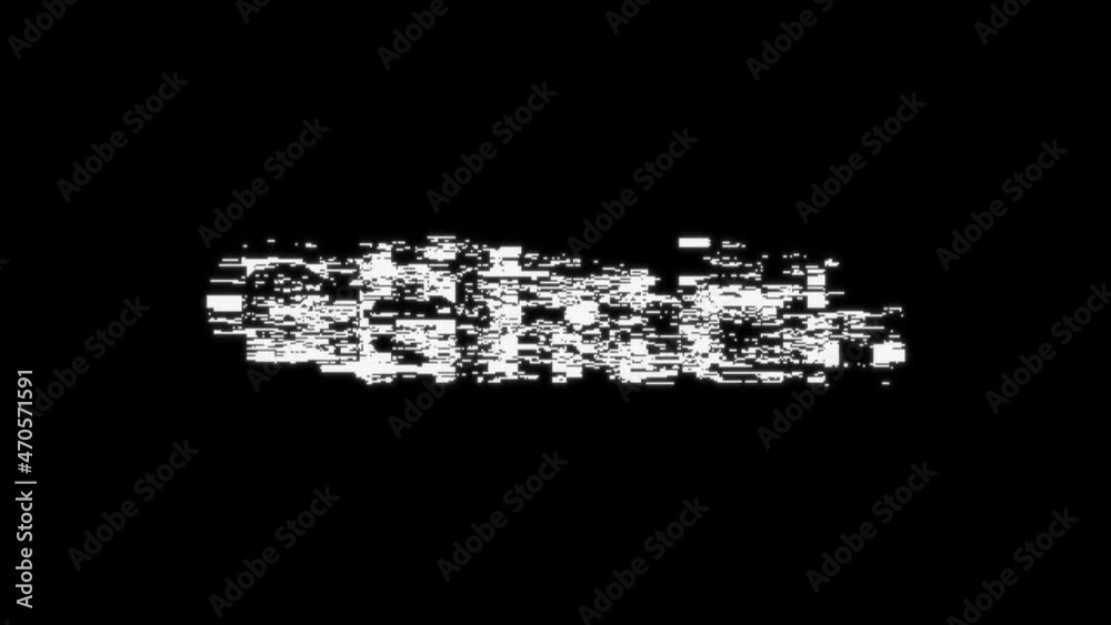 Canvas Prints glitch word effect background text