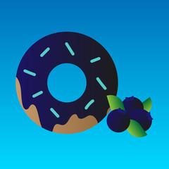 Donut and berry
