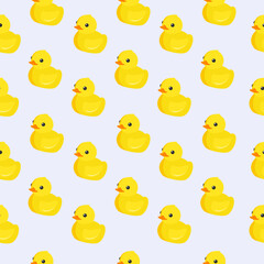 Seamless pattern with rubber ducks. Design for print screen backdrop ,Fabric and tile wallpaper.