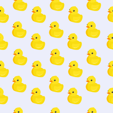 Seamless pattern with rubber ducks. Design for print screen backdrop ,Fabric and tile wallpaper.