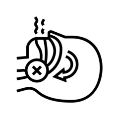 sleep apnea line icon vector. sleep apnea sign. isolated contour symbol black illustration - obrazy, fototapety, plakaty
