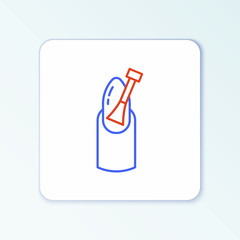 Line Nail manicure icon isolated on white background. Colorful outline concept. Vector