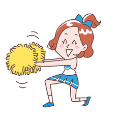 応援しているチアガール