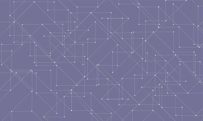 Horizontal lilac background. Geometric network. The Internet Vector.