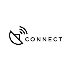 Connect Logo Design Template. Signal Connecting Icon.