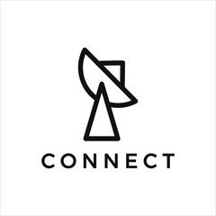 Connect Logo Design Template. Signal Illustration.