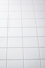 White clean square tile background, copy space, vertical.