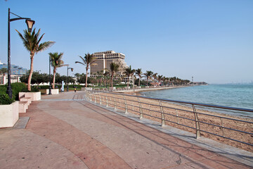The promenade on Red Sea, Jeddah, Saudi Arabia