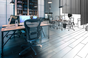 Administration & Planning Office In Design (draft) - 3D Visualization