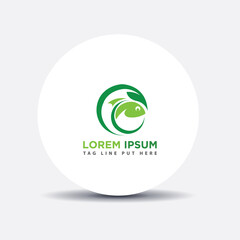 Aquaponics or Eco Fish Farm logo template, Nature fish logo design