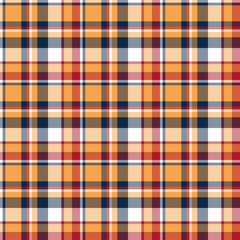 Plaid seamless pattern. Vector background of textile ornament. Christmas fabric design.