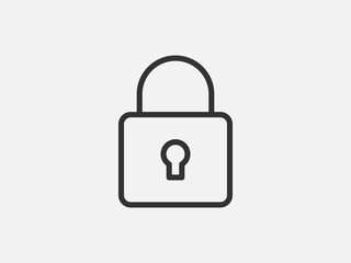 Close icon vector sign. Cancel symbol padlock web design. Error, denied, avoid or wrong data button.