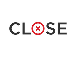 Close icon vector sign. Cancel symbol web design. Error, denied, avoid or wrong data button.