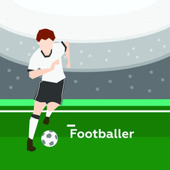 Fototapeta premium soccer player kicking ball