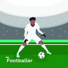 soccer player kicking ball