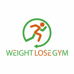 Weight Lose Gym Logo Design Vector