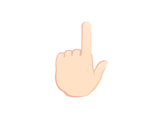 Backhand index pointing up icon. Hand gesture emoji illustration
