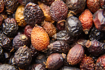 Dried rose hips herbal tea