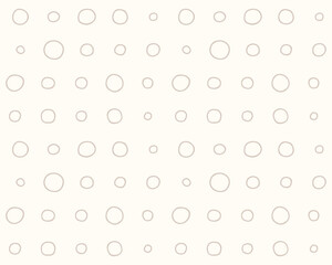 Seamless pattern with hand-drawn rings on a light beige background