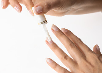 female manicure apparatus on a white background