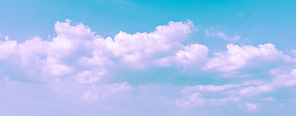 abstract cloudy background blie and purple pastel color, panoramic background