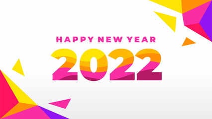 Fototapeta na wymiar Happy New Year 2022 vector illustration. Graphic design for the decoration of gift certificates, banners and flyer