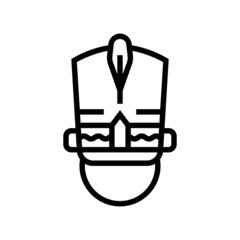 festival hat headdress line icon vector. festival hat headdress sign. isolated contour symbol black illustration